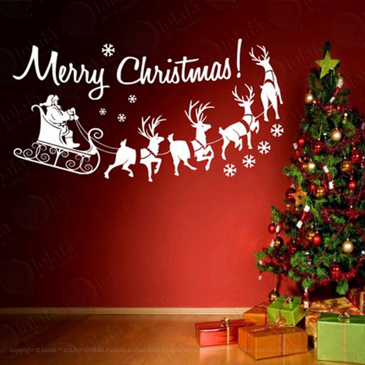 trenó christmas adesivos de natal mod:98