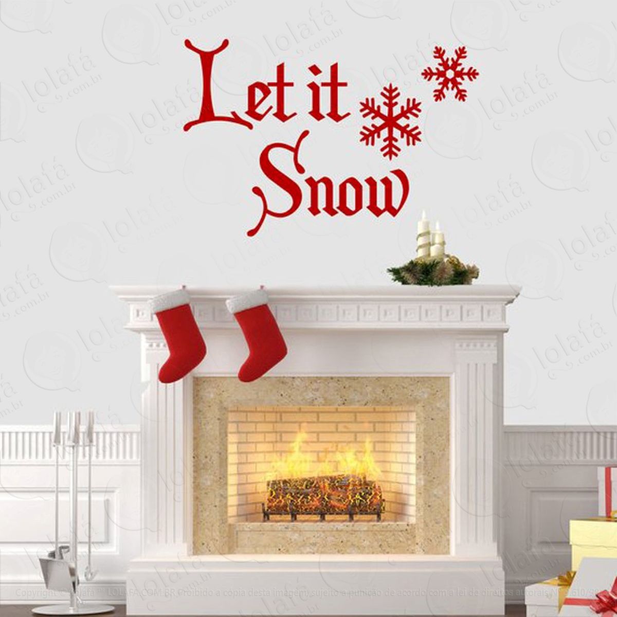 let it snow adesivos de natal mod:123