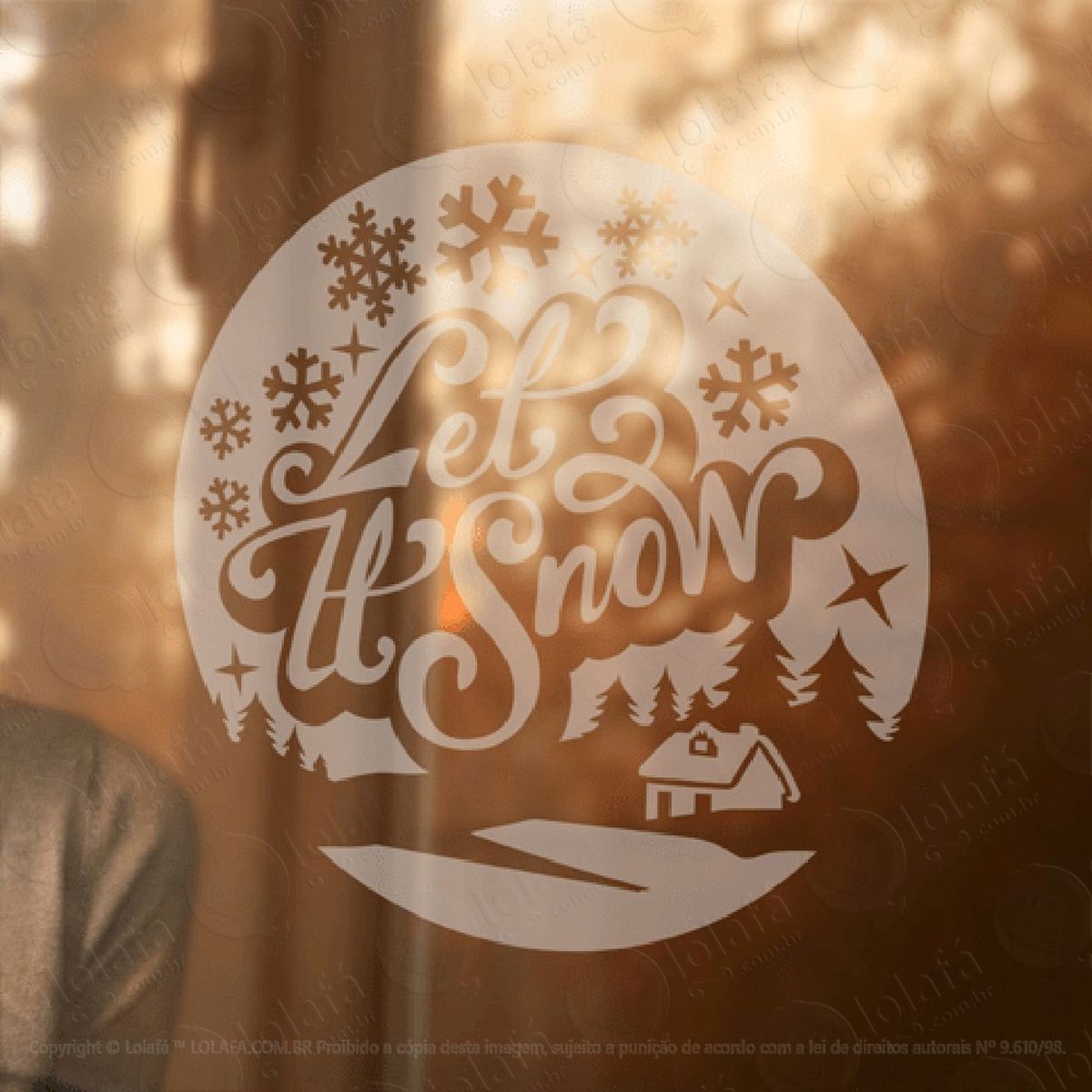 let it snow adesivos de natal mod:124