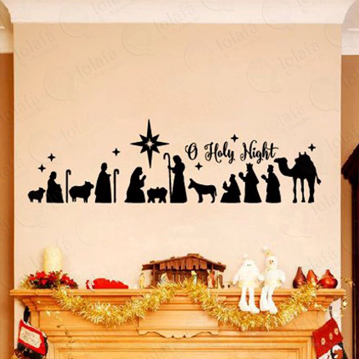 lindo presépio adesivos de natal mod:126