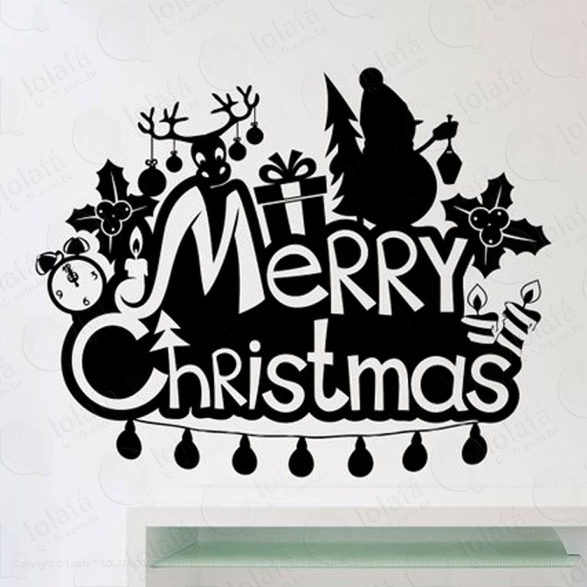 marry christmas adesivos de natal mod:131