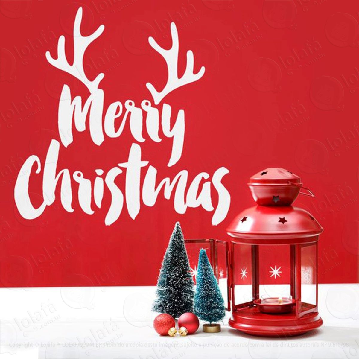 alce mensagem adesivos de natal mod:139