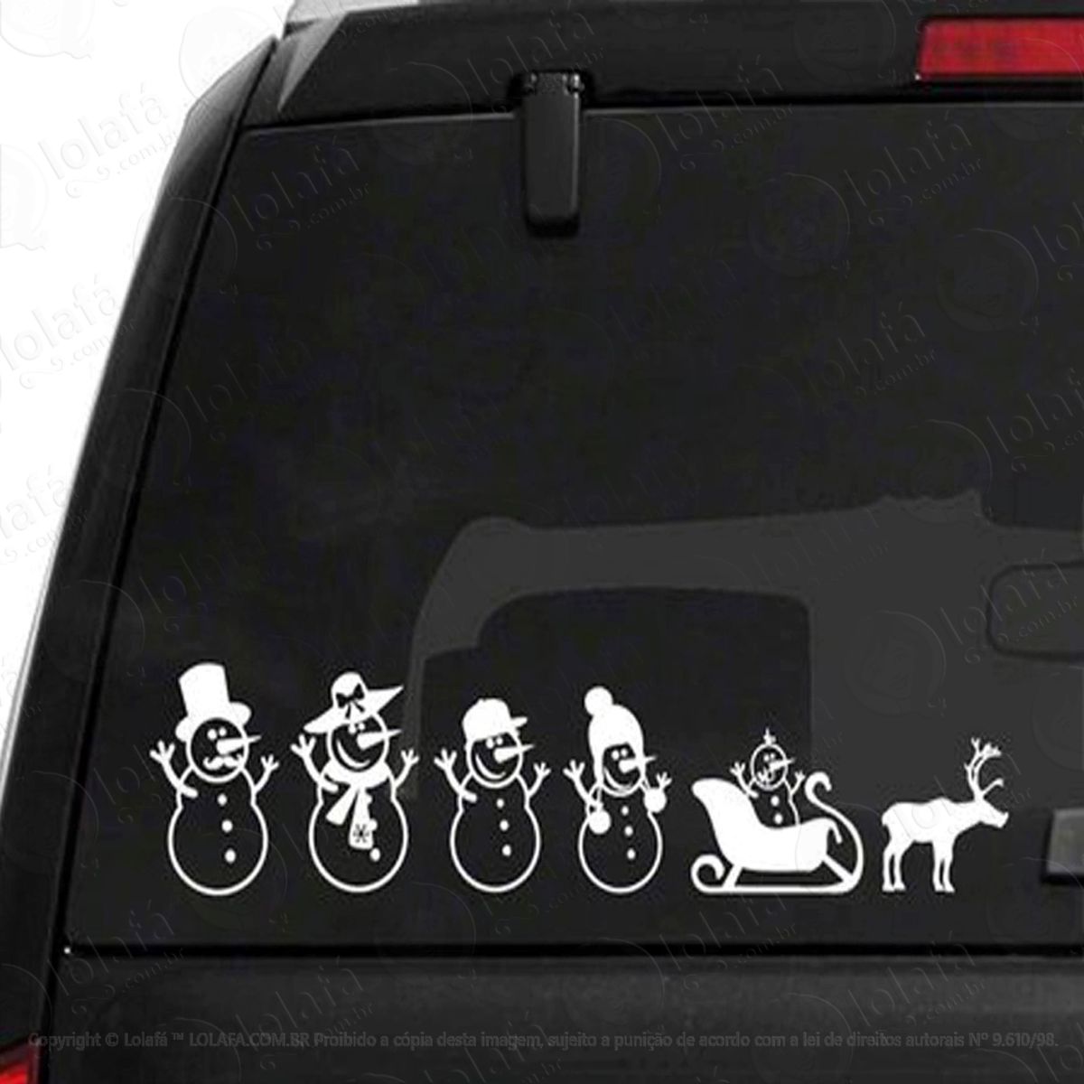 carro adesivos de natal mod:142