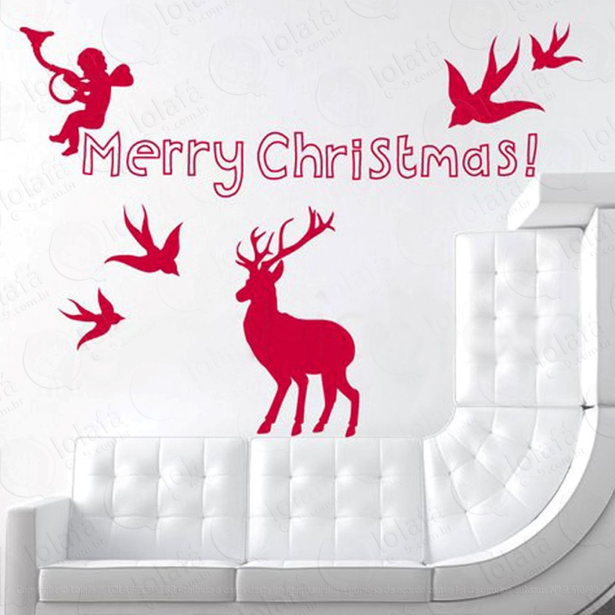anjo e rena adesivos de natal mod:143