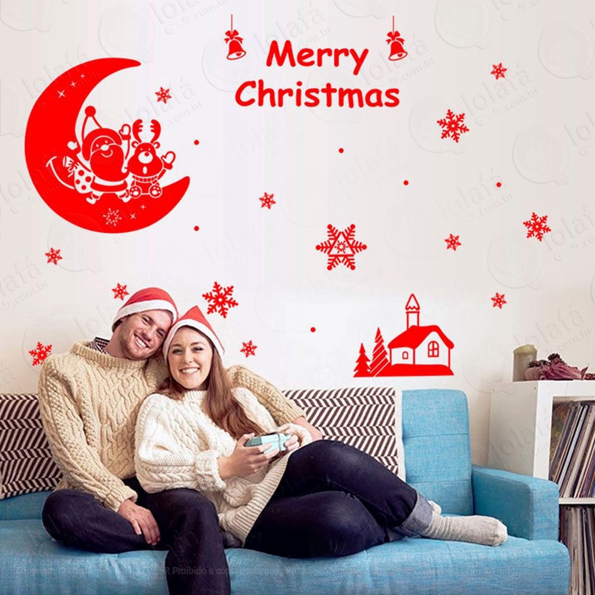 merry christmas adesivos de natal mod:152