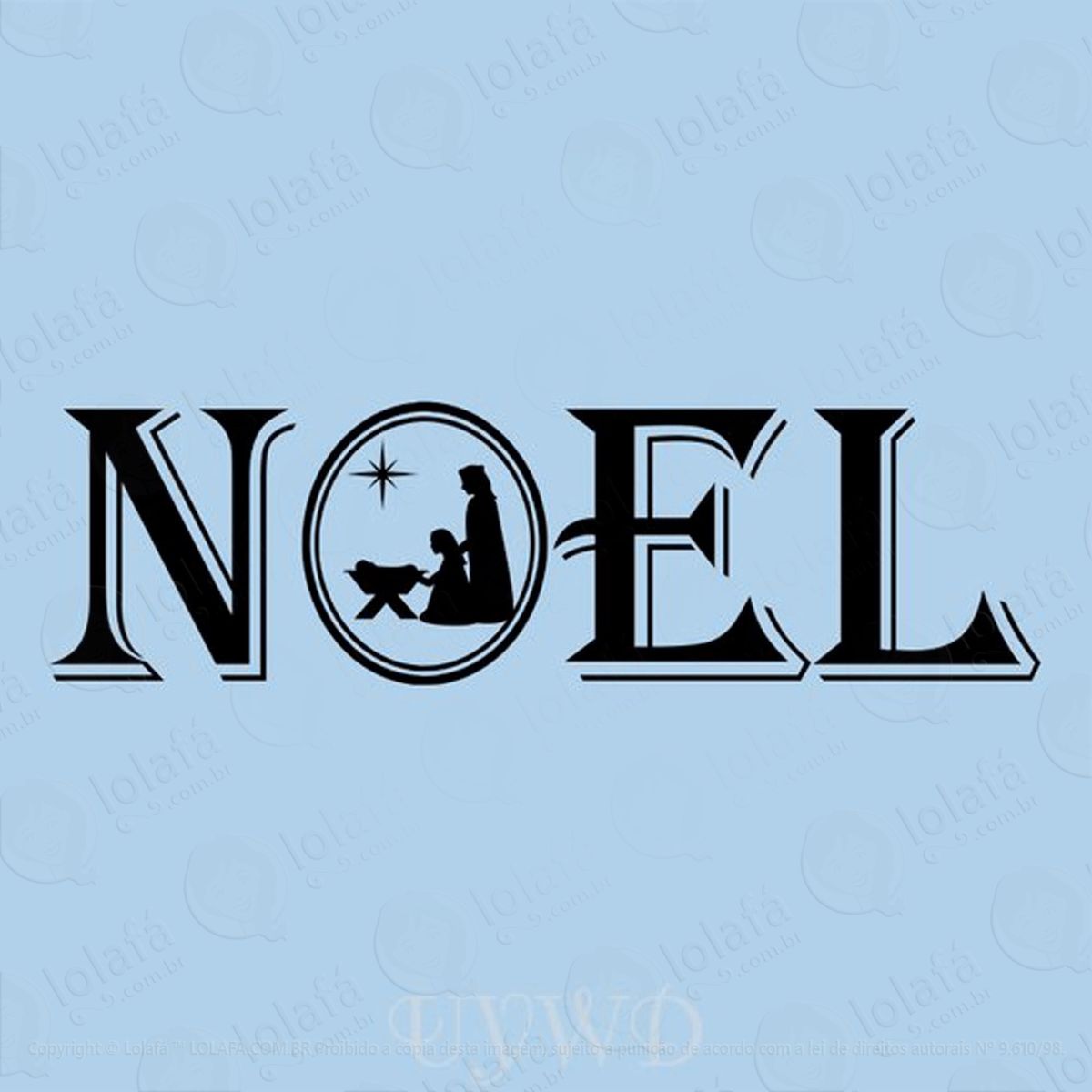 noel com presépio adesivos de natal mod:164