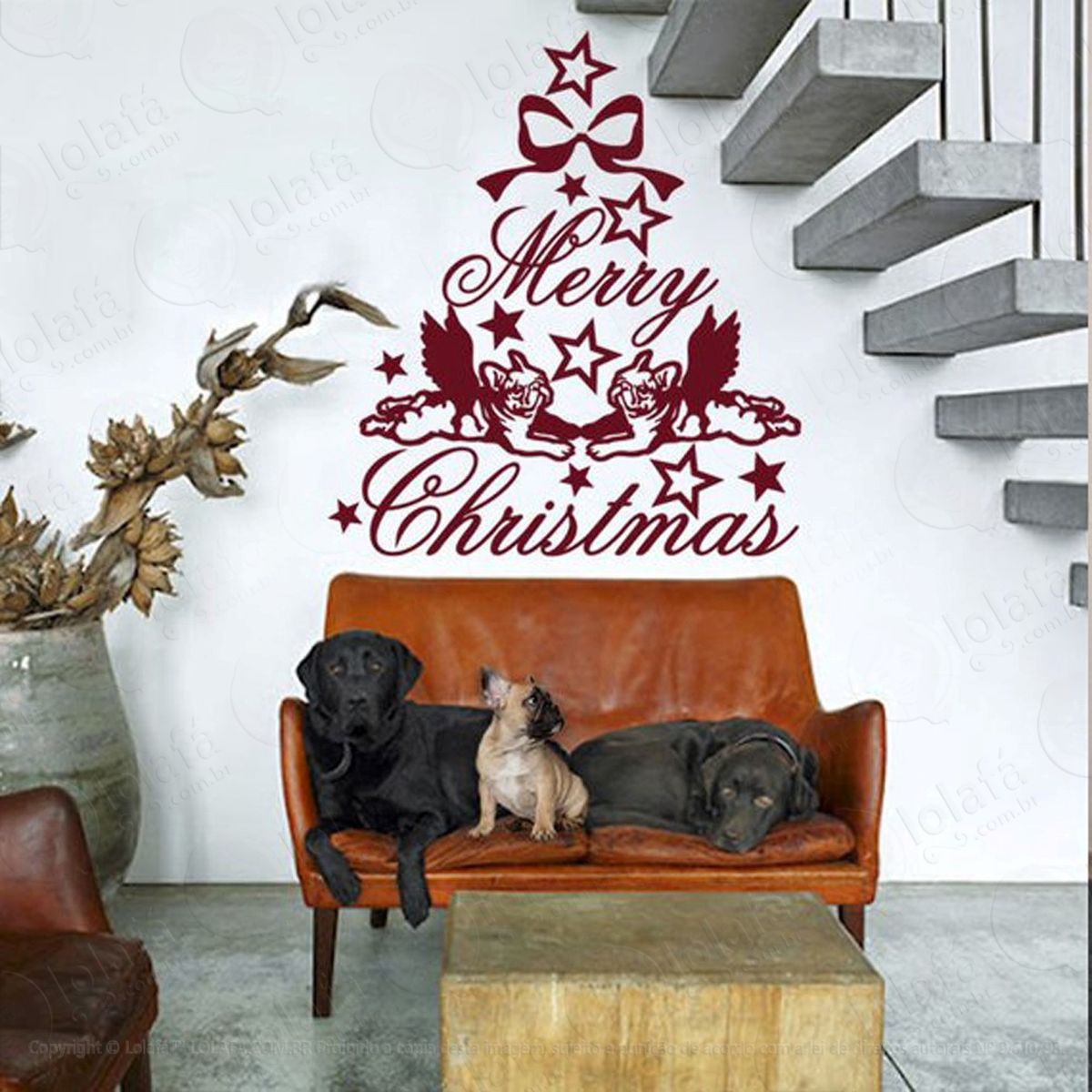 pet Árvore adesivos de natal mod:189