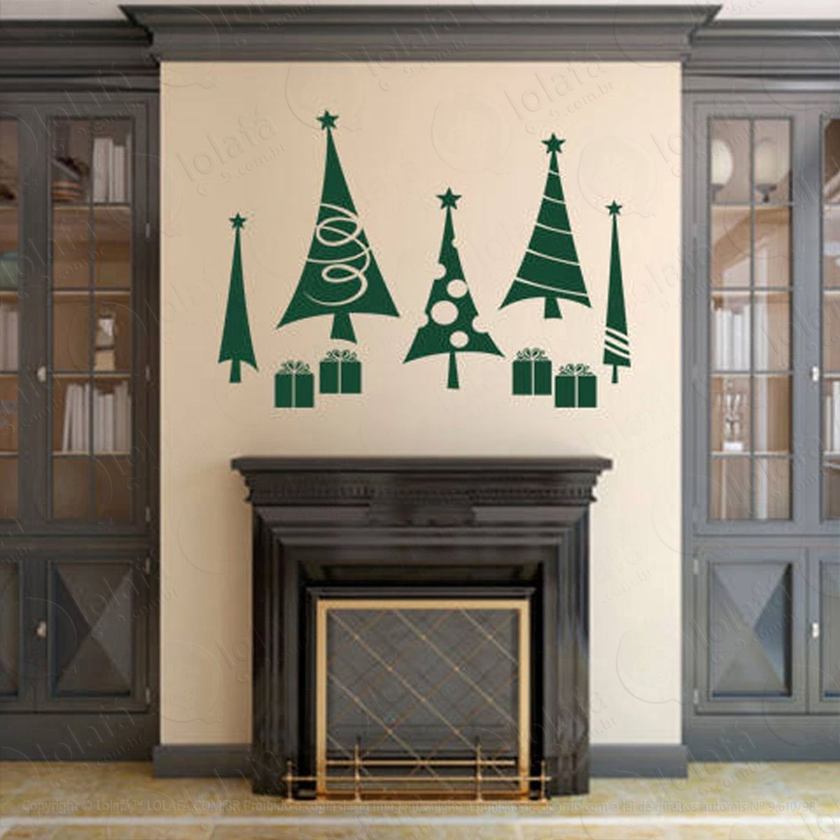 pinheirinhos adesivos de natal mod:191