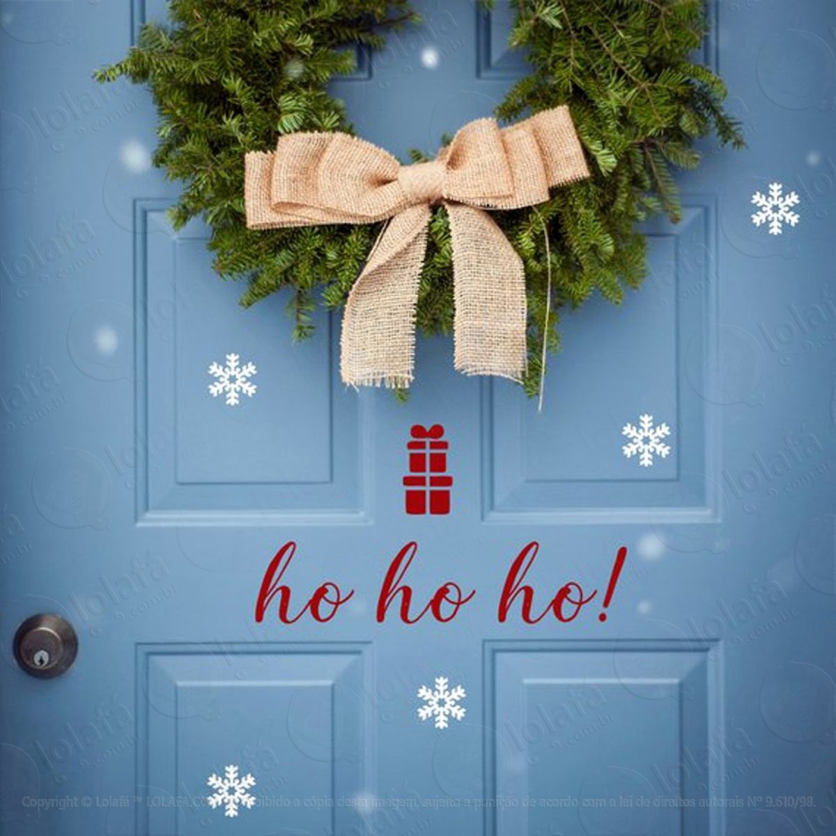 porta ho ho ho adesivos de natal mod:194