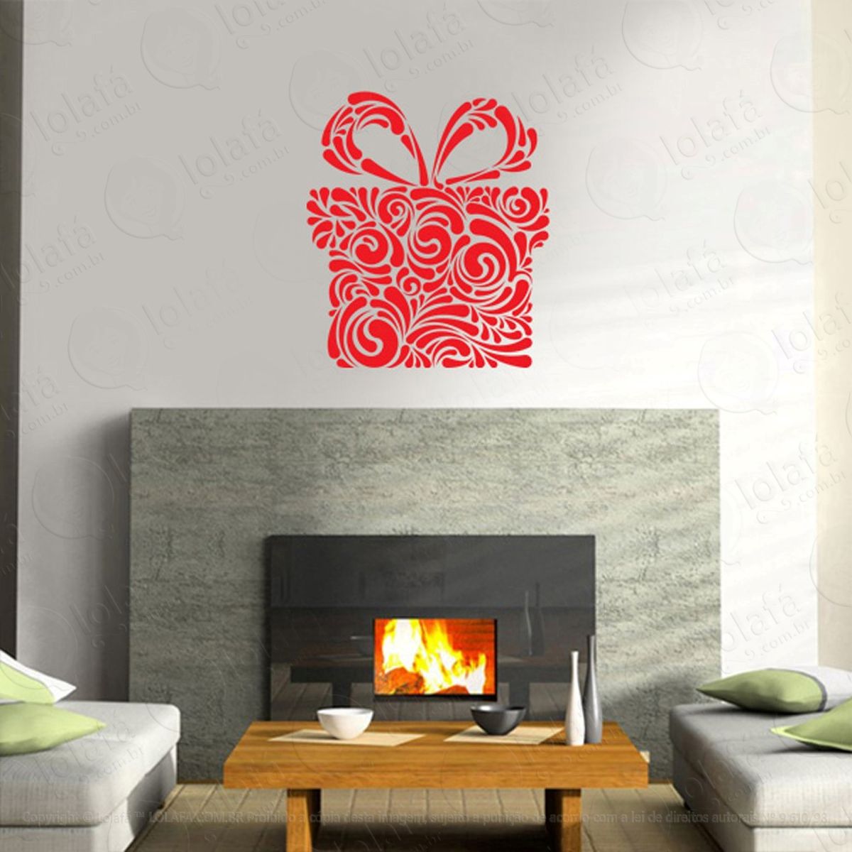 presente arabesco adesivos de natal mod:196