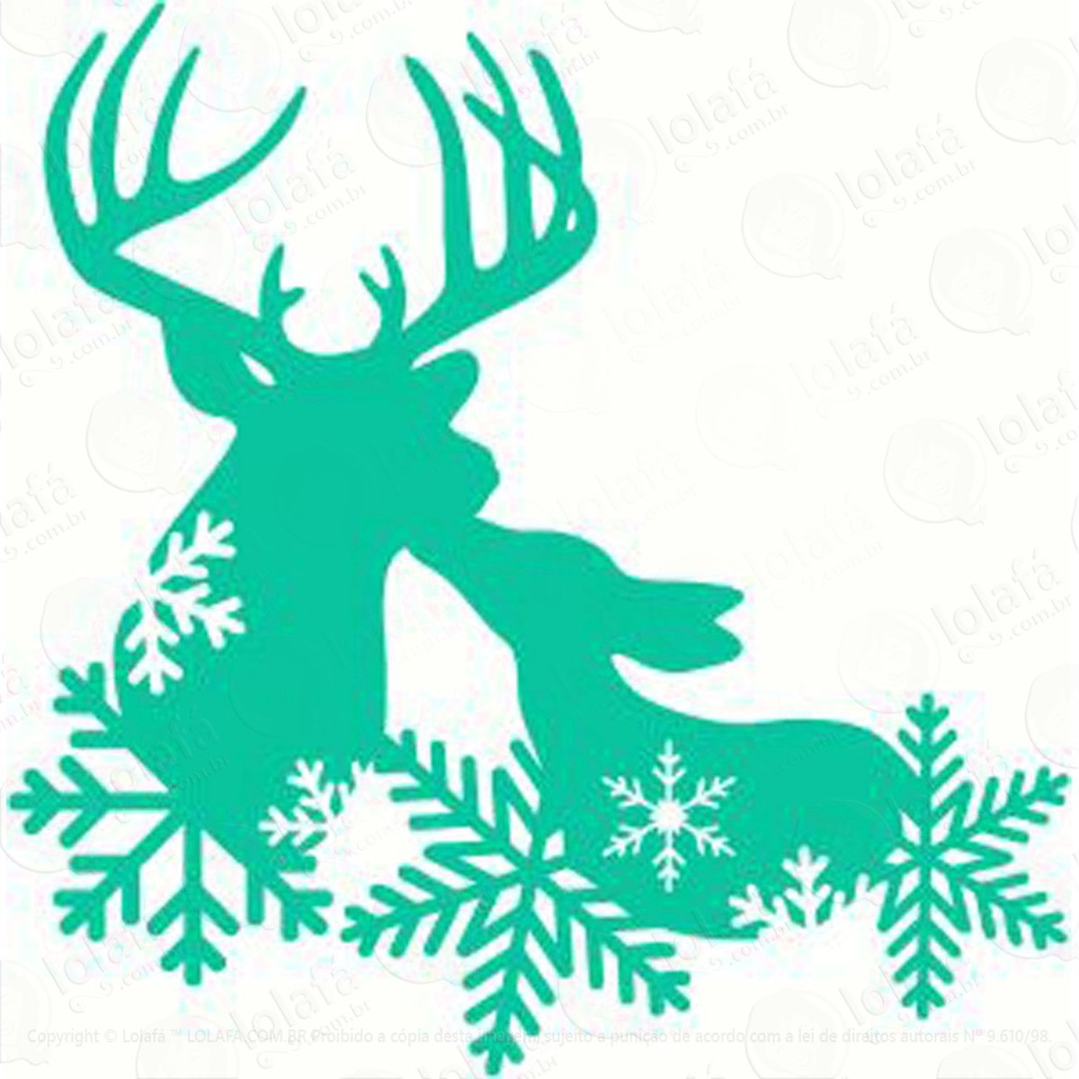 rena com filhote adesivos de natal mod:208