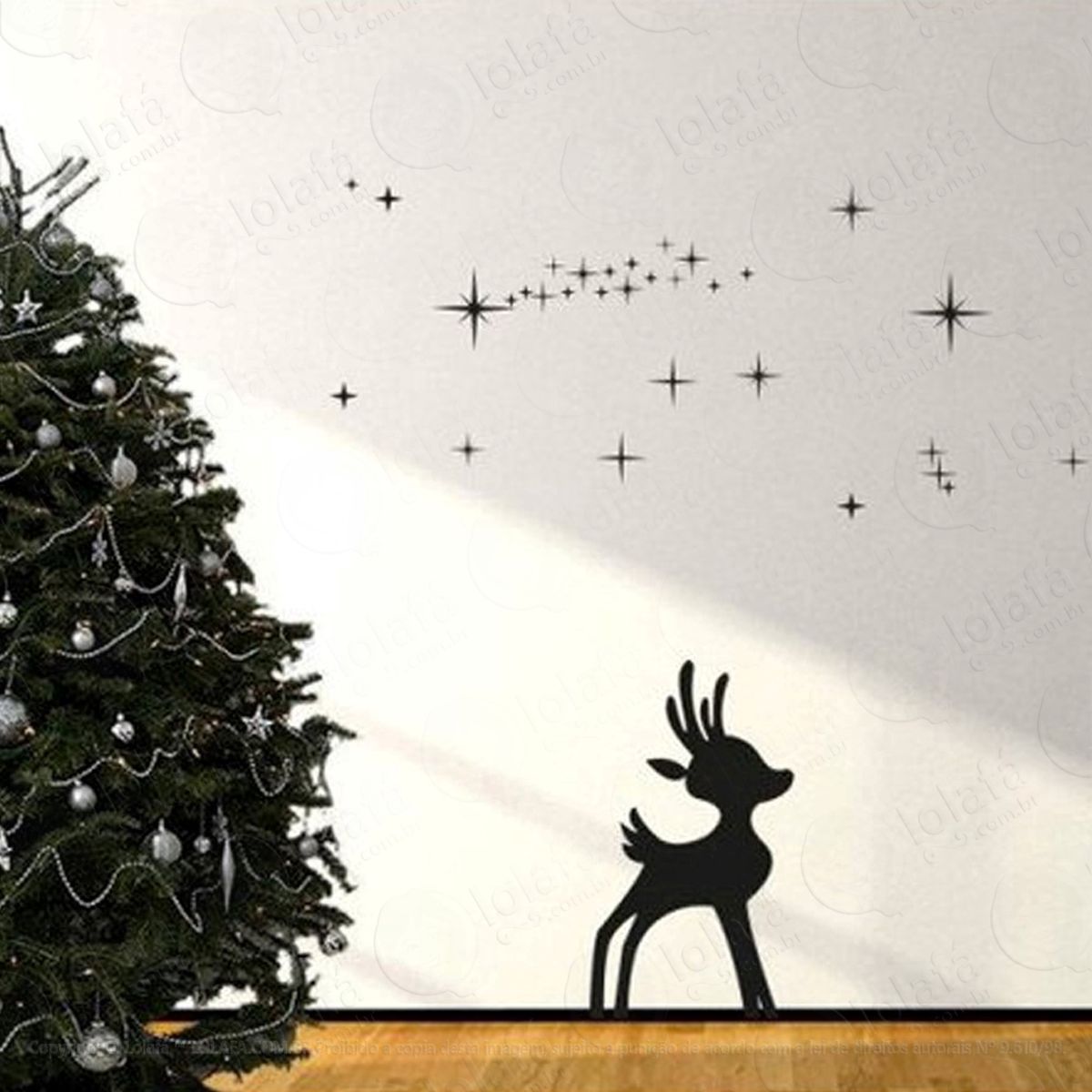 rena filhote adesivos de natal mod:213