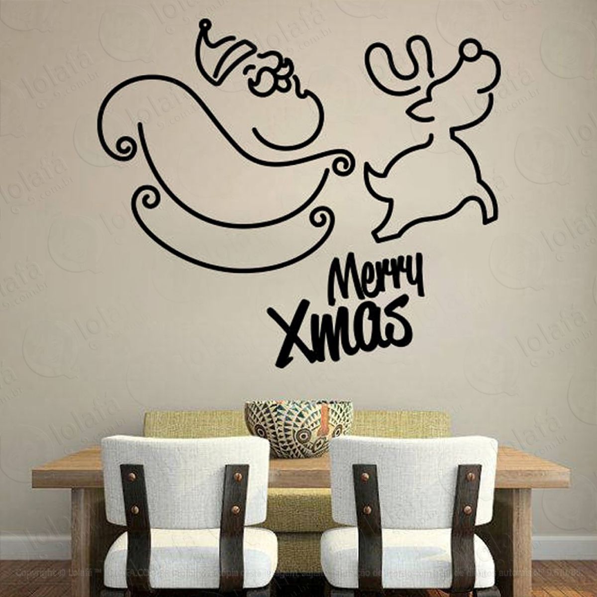rena e noel adesivos de natal mod:215