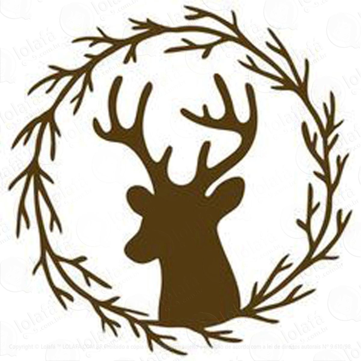 rena guirlanda galhos adesivos de natal mod:222