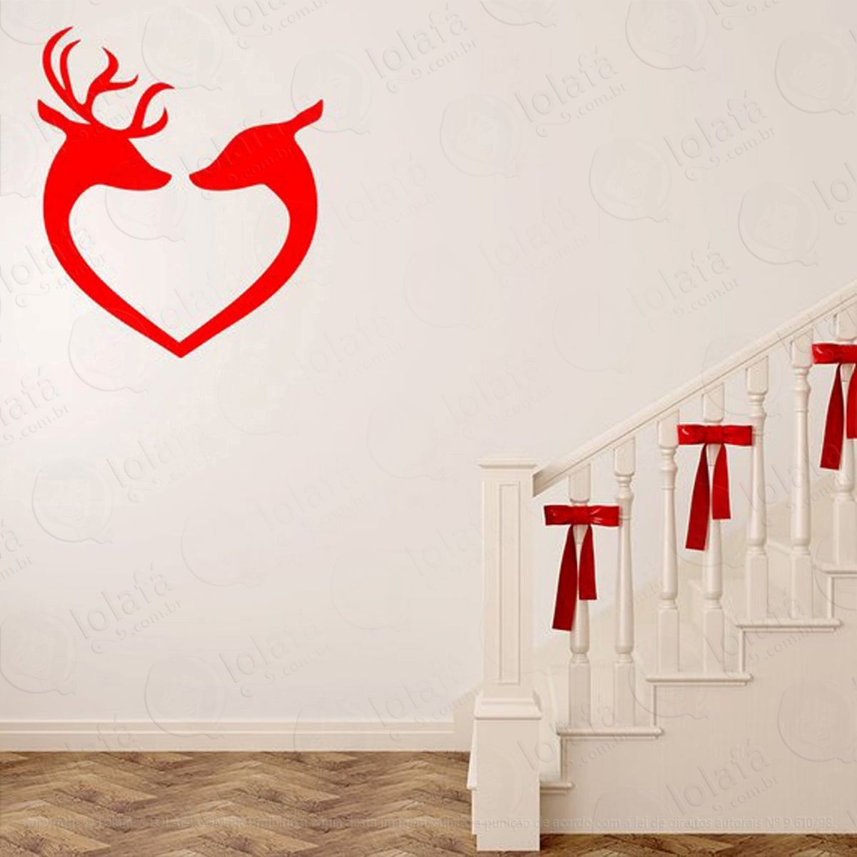 renas apaixonadas adesivos de natal mod:227