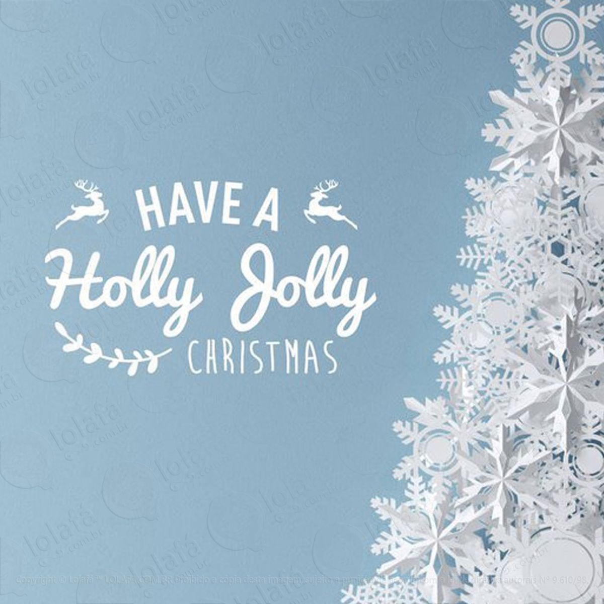 holly christmas adesivos de natal mod:253