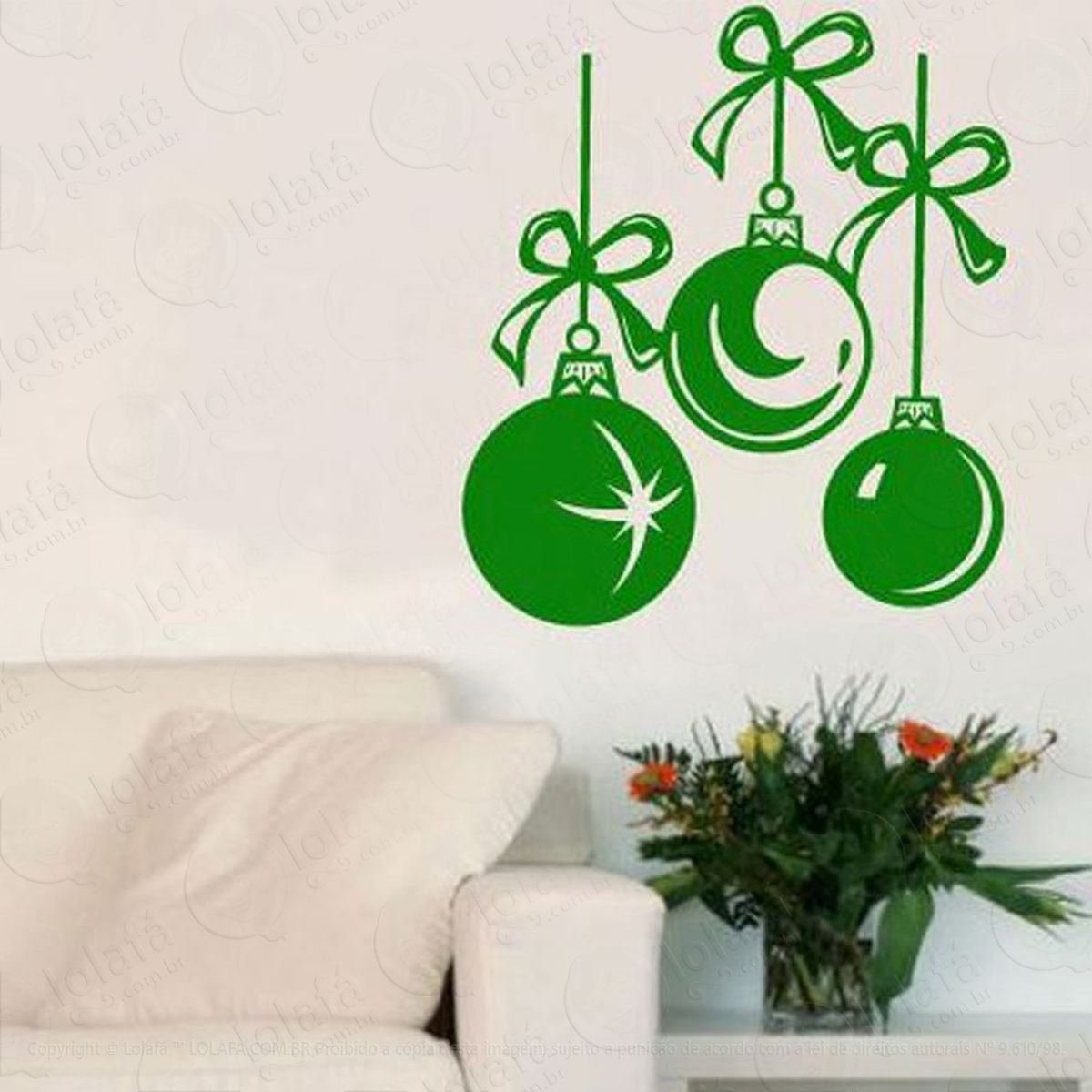 trio de bolas adesivos de natal mod:256