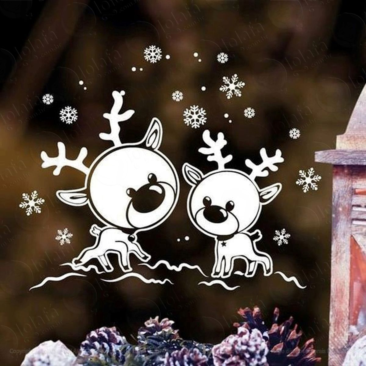 alces adesivos de natal mod:263