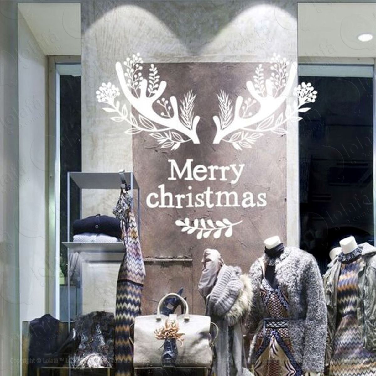 christmas alce frase adesivos de natal mod:281