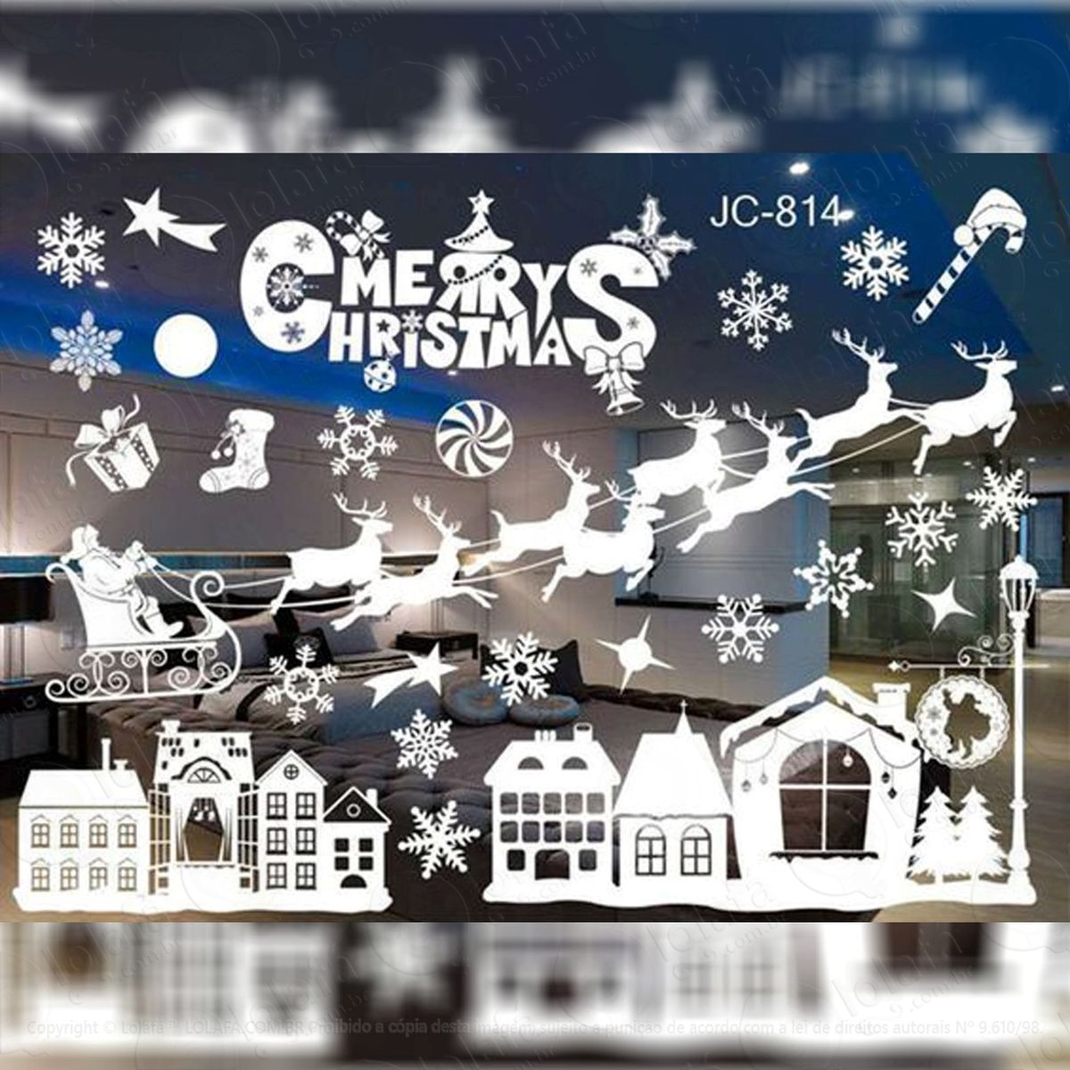 cidade adesivos de natal mod:282