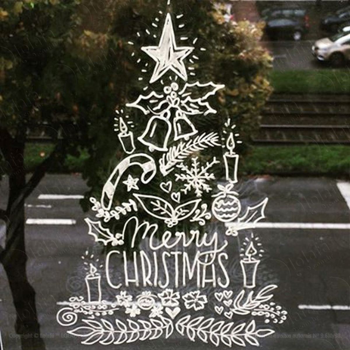 fantástica Árvore adesivos de natal mod:288