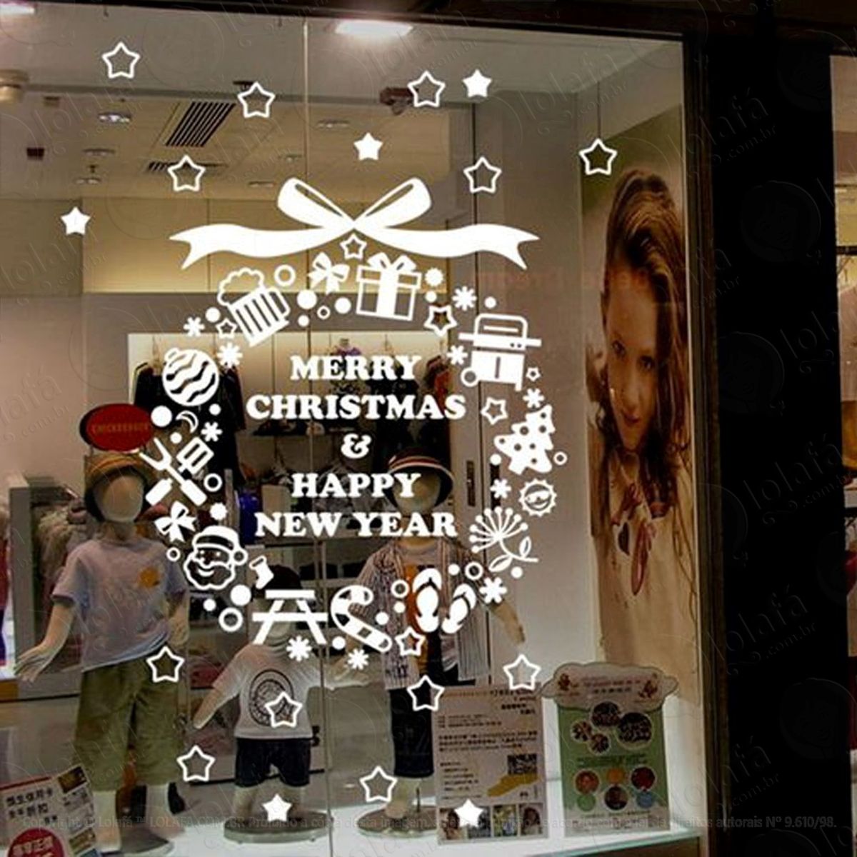 linda guirlanda adesivos de natal mod:292