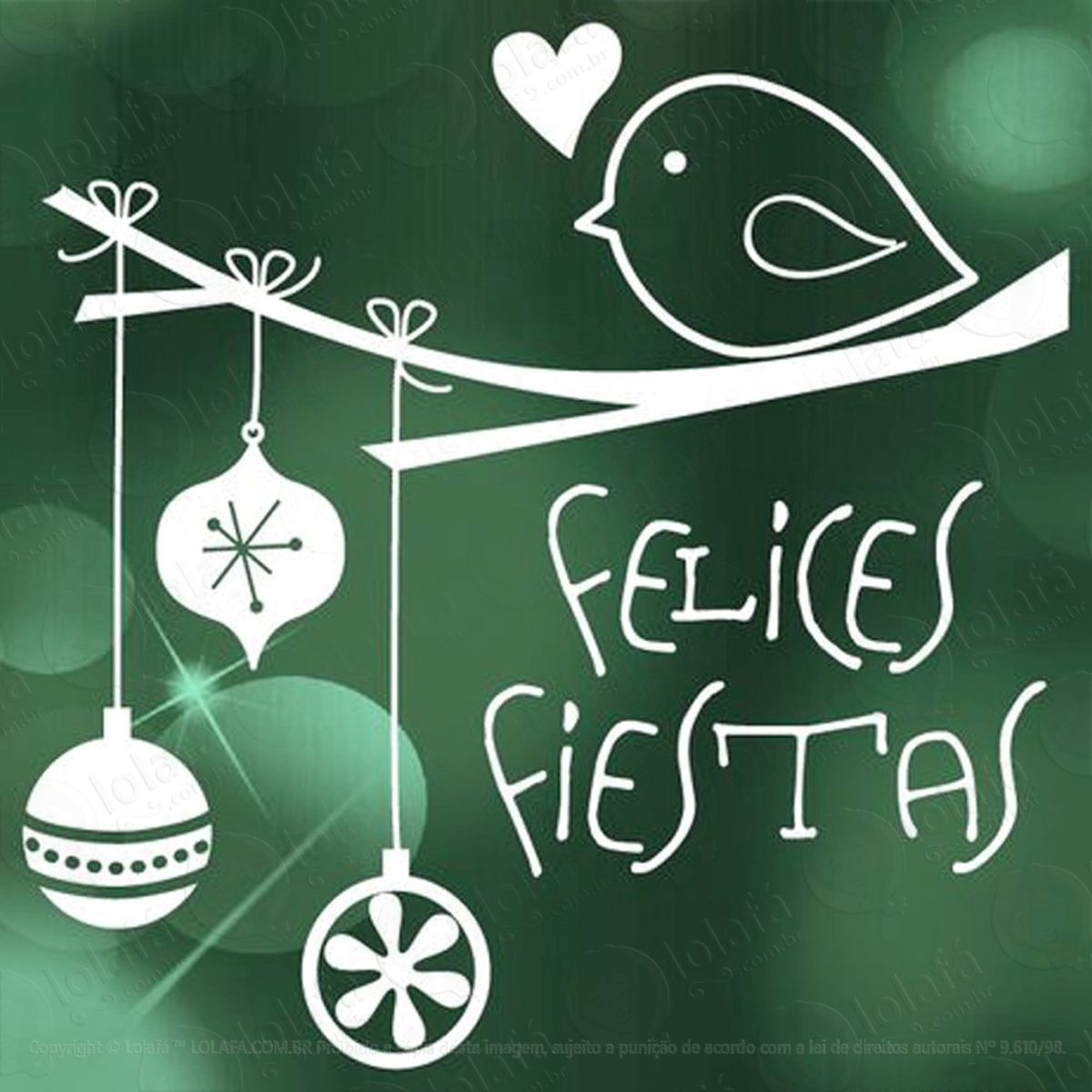 passarinho adesivos de natal mod:299