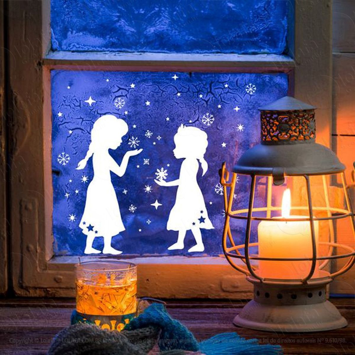 princesinhas na neve adesivos de natal mod:302