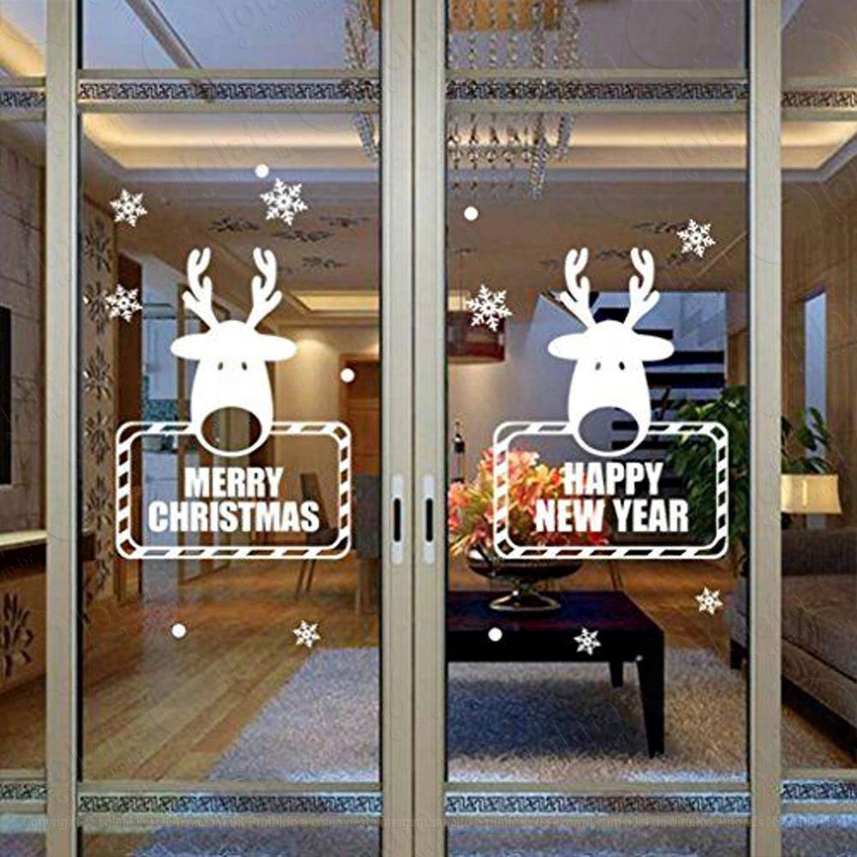 renas ano novo adesivos de natal mod:303