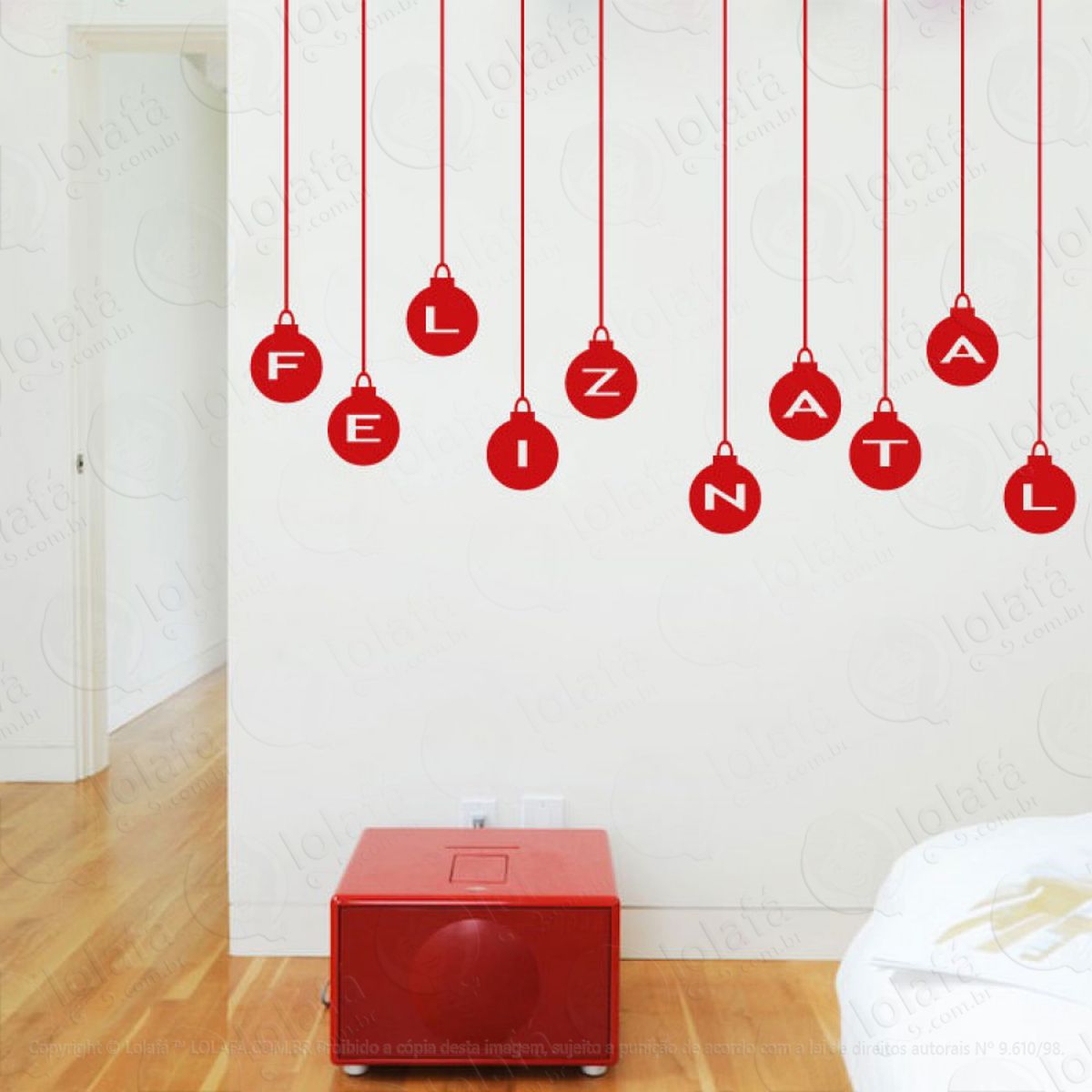 frase feliz natal adesivos de natal mod:312