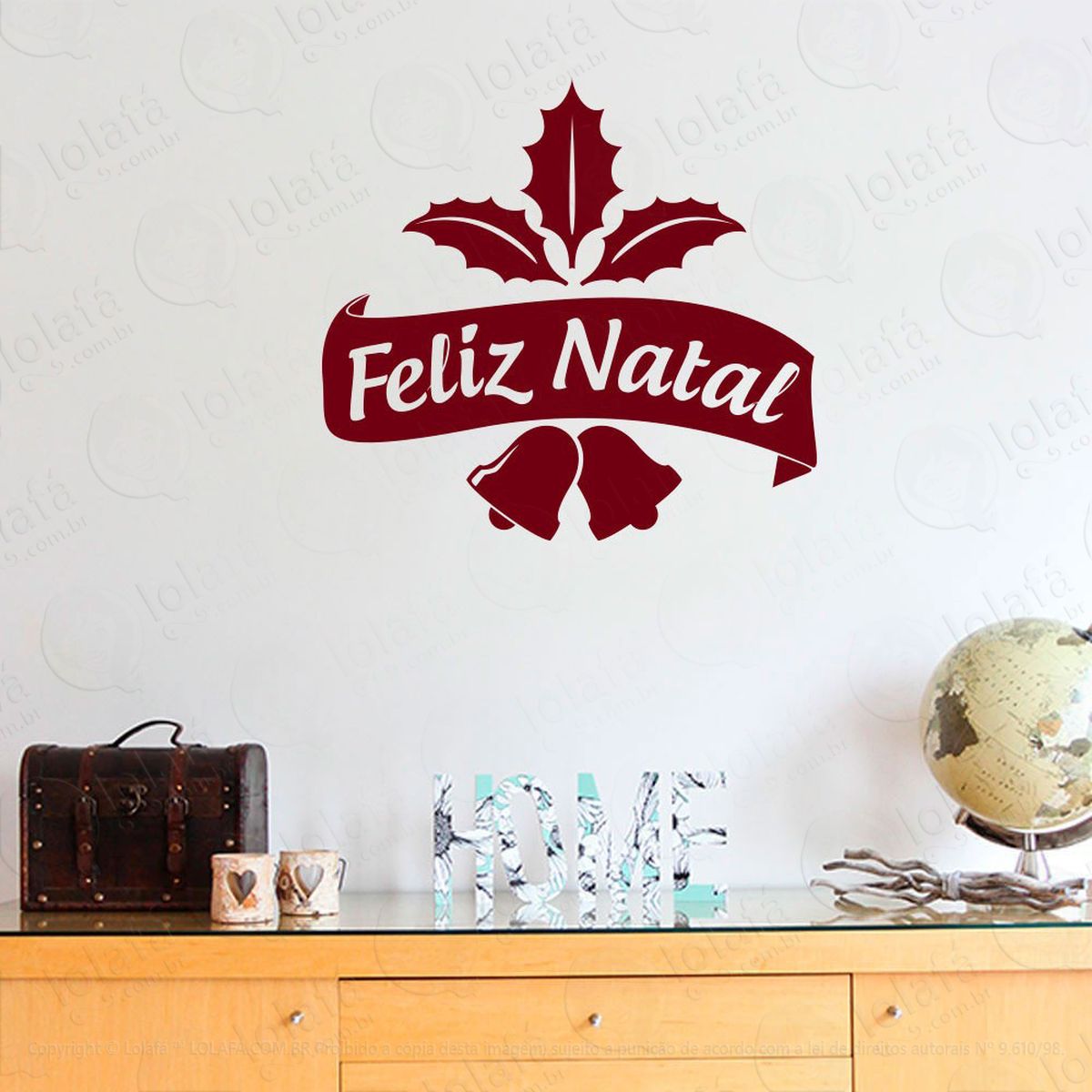 frase feliz natal adesivos de natal mod:333