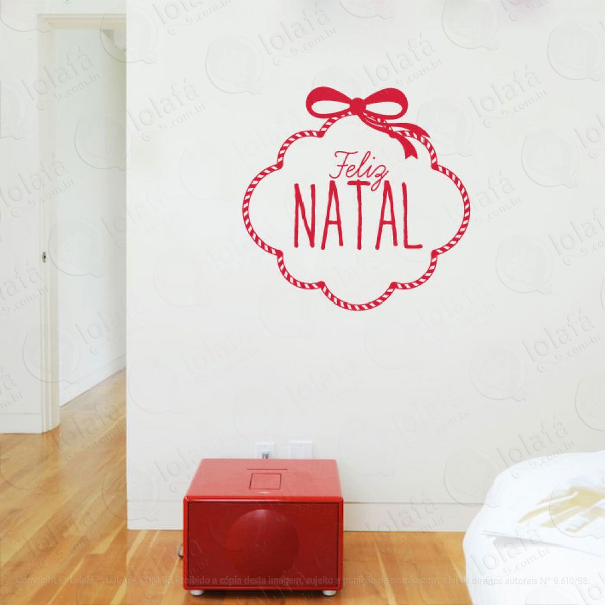 frase guirlanda feliz natal adesivos de natal mod:336