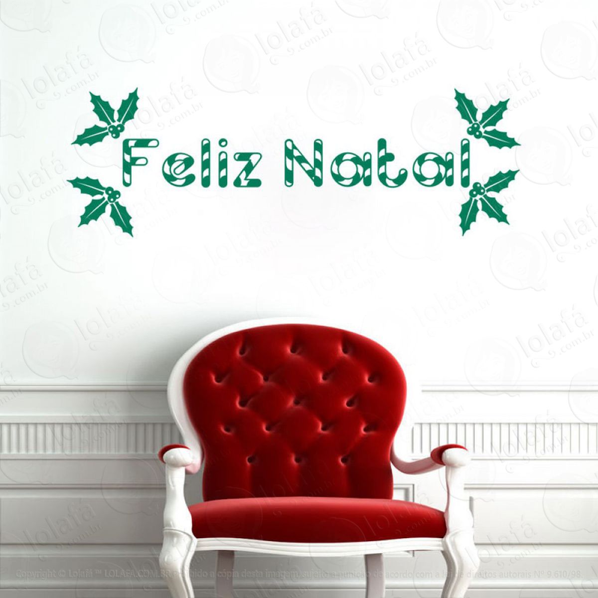 frase feliz natal adesivos de natal mod:337