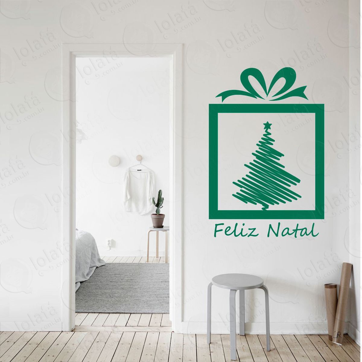 presente e Árvore adesivos de natal mod:339