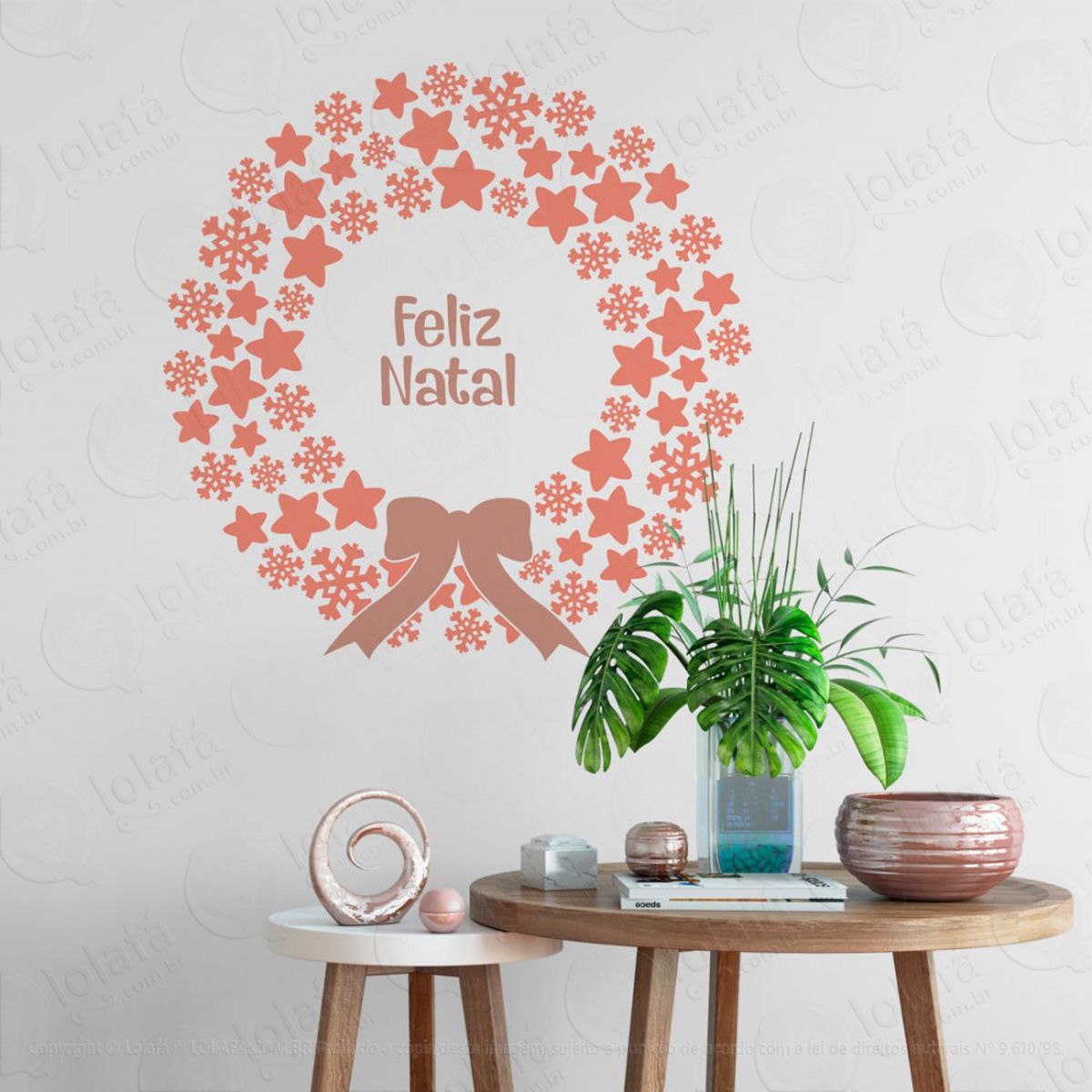 frase guirlanda feliz natal adesivos de natal mod:344