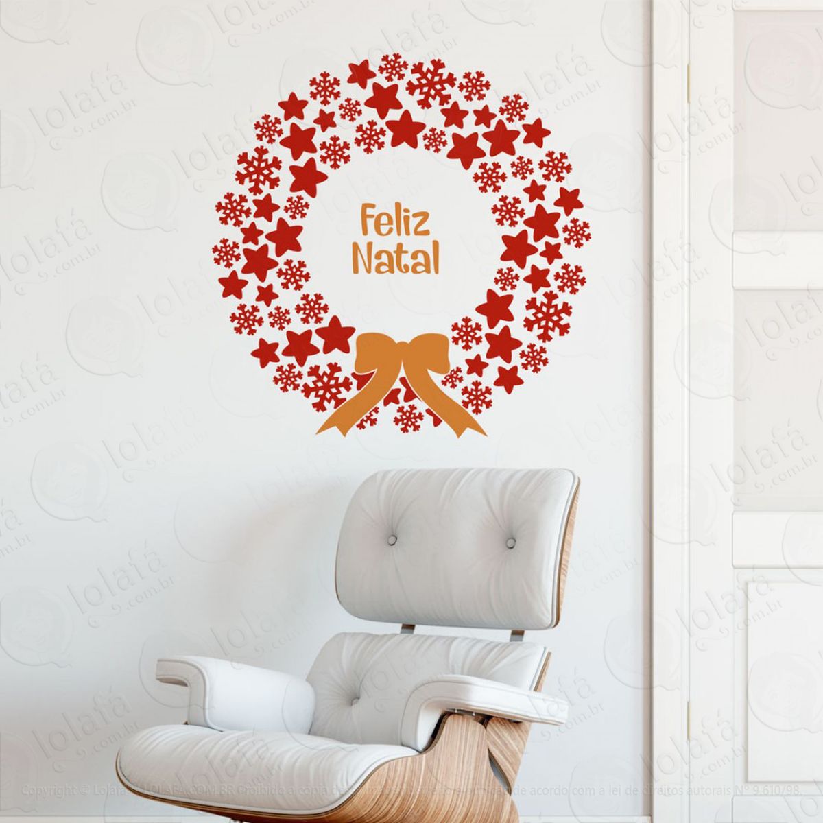 frase guirlanda feliz natal adesivos de natal mod:345
