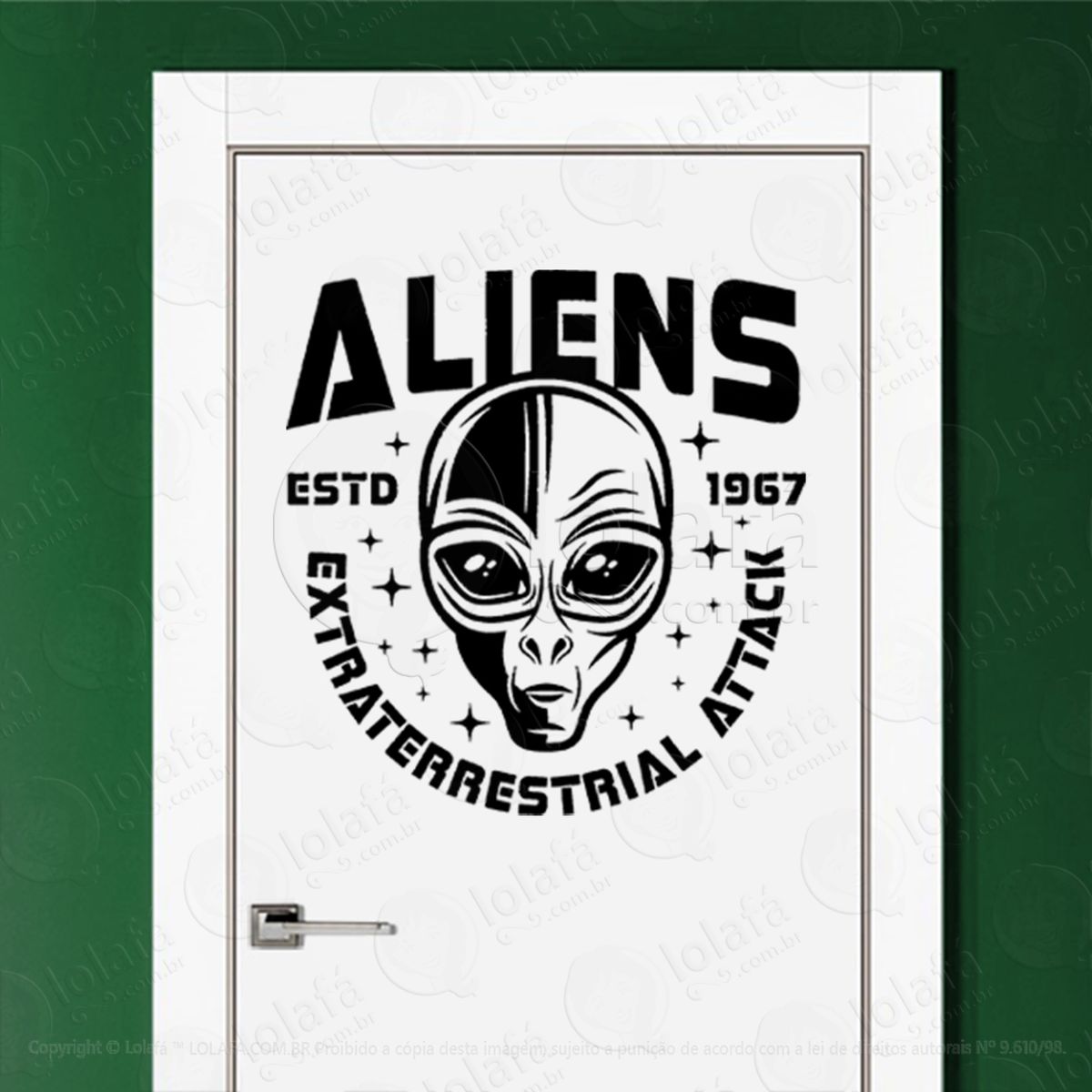 Adesivo de Parede Alien - 54 x 81 cm
