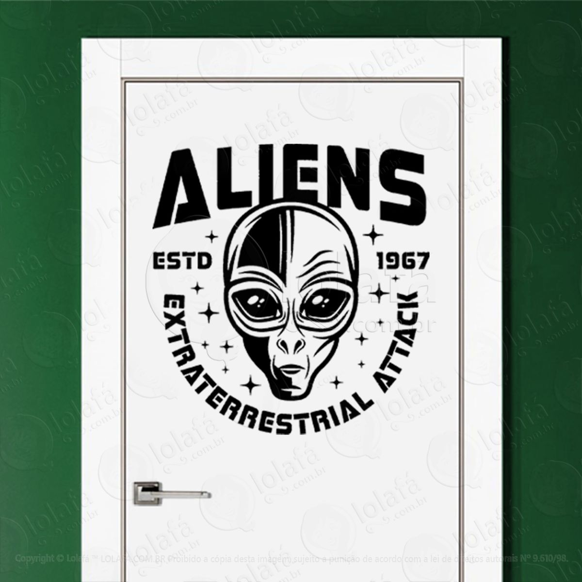 Adesivo de Parede Alien - 40 x 60 cm