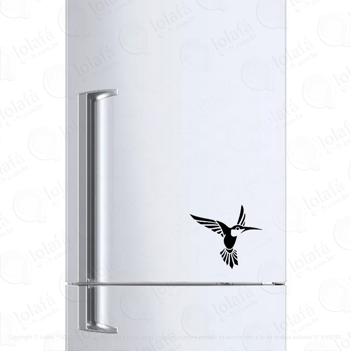 adesivo para geladeira beija flor passarinho mod:148