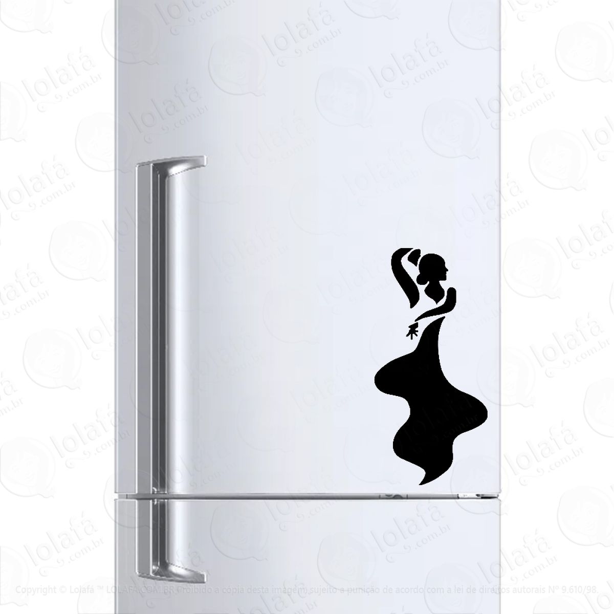 adesivo para geladeira mulher dançando flamenco mod:152