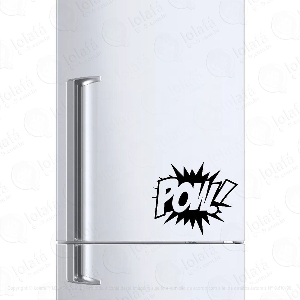 adesivo para geladeira pow! ação quadrinhos mod:170