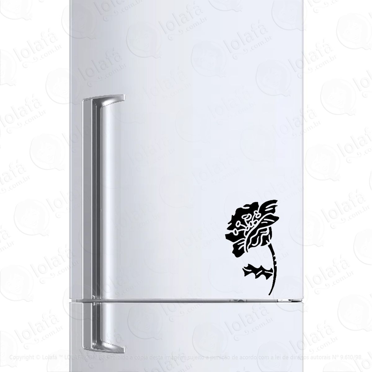 adesivo geladeira frigobar cervejeira flor decal mod:174