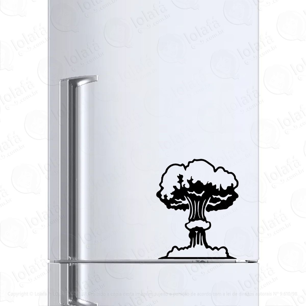 adesivo para geladeira cogumelo bomba nuclear mod:190