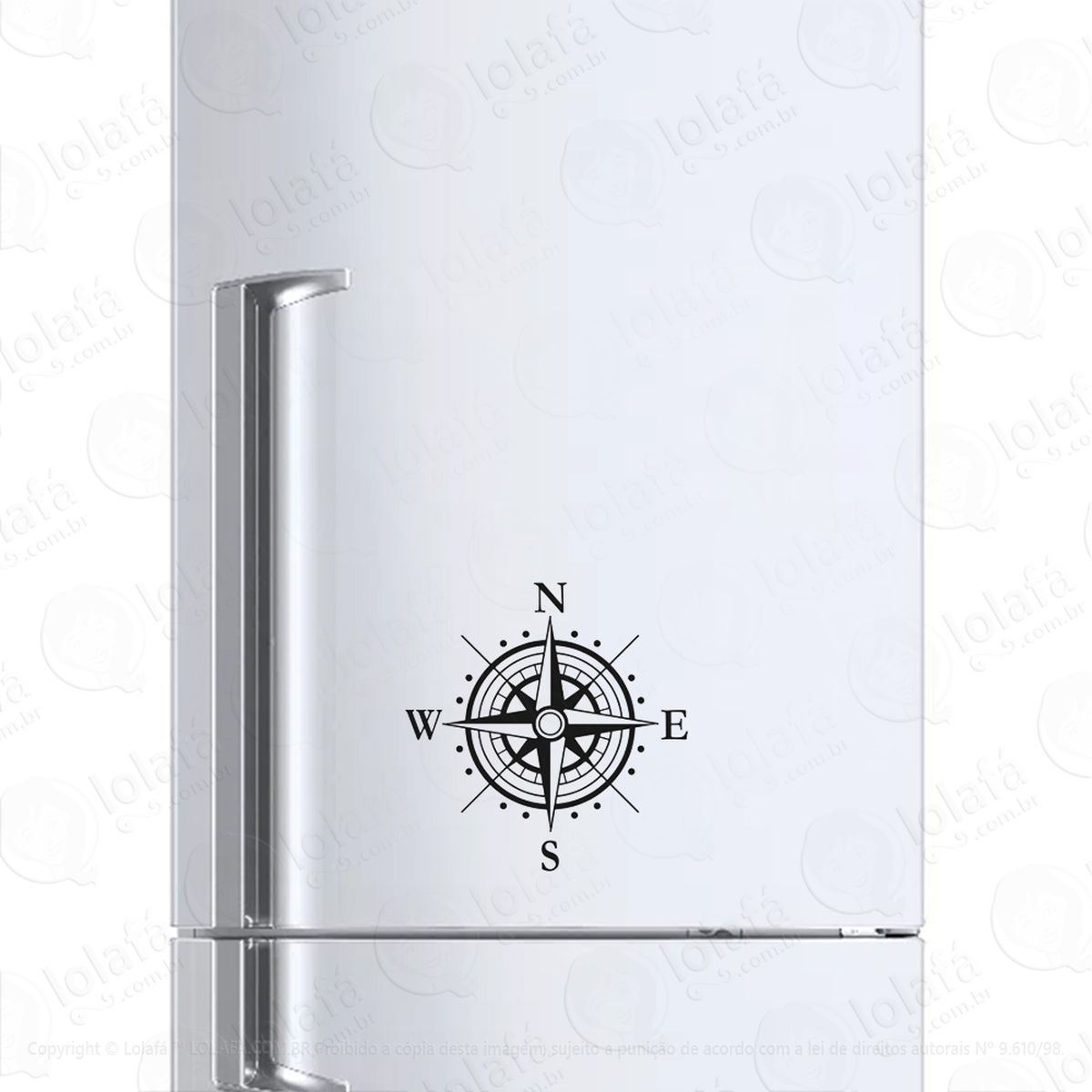 adesivo para geladeira bússola compass mod:191