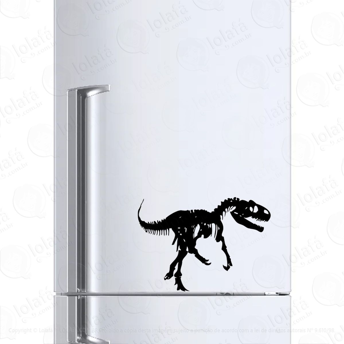 adesivo para geladeira t-rex tiranossauro rex mod:192