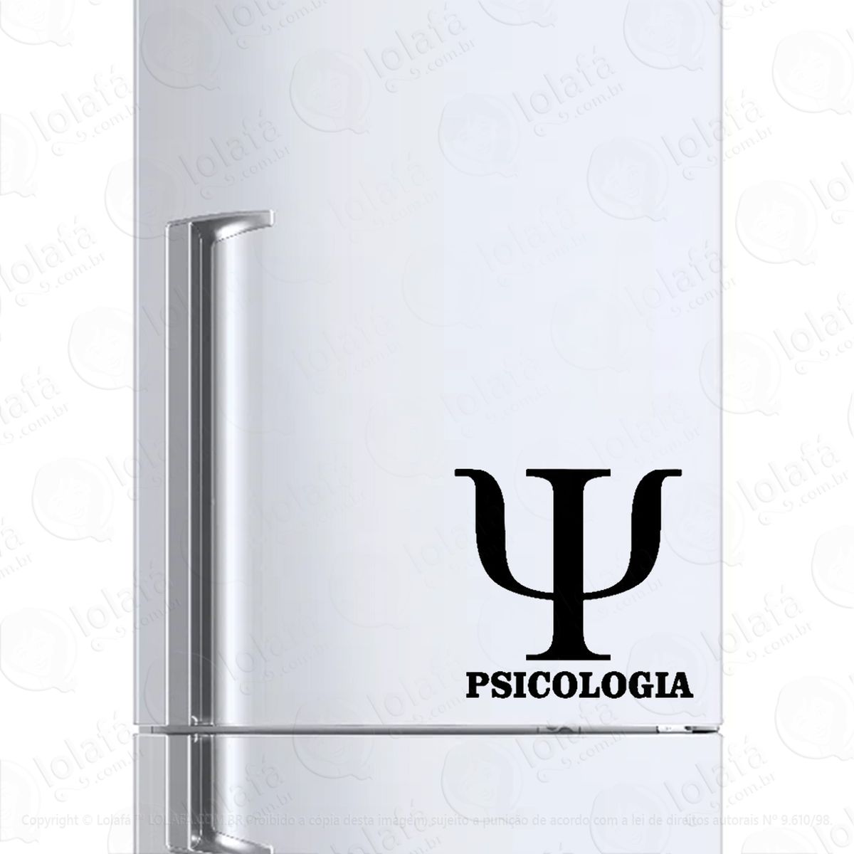 adesivo geladeira frigobar cervejeira psicologia símbolo mod:197