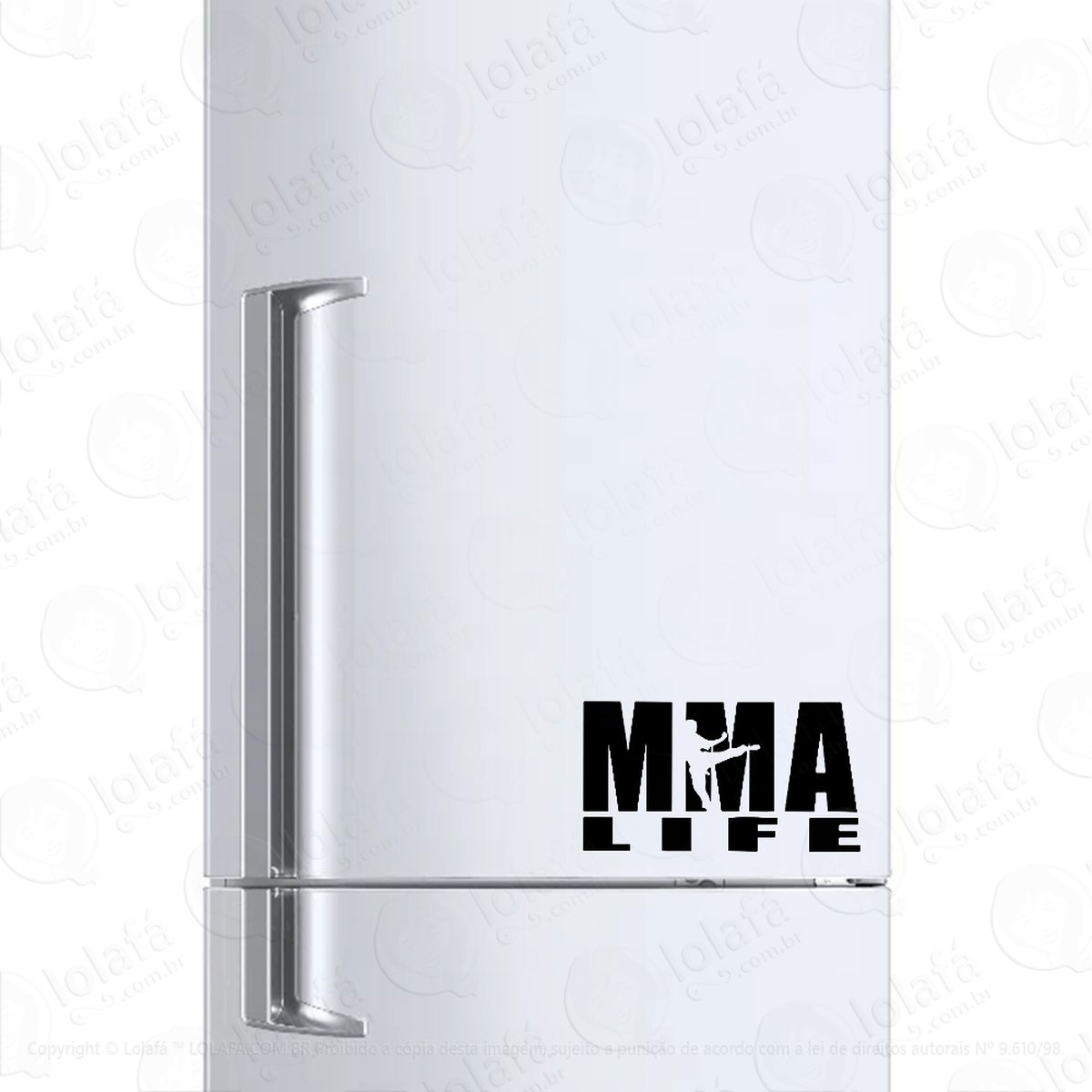 adesivo para geladeira mma life luta livre mod:210