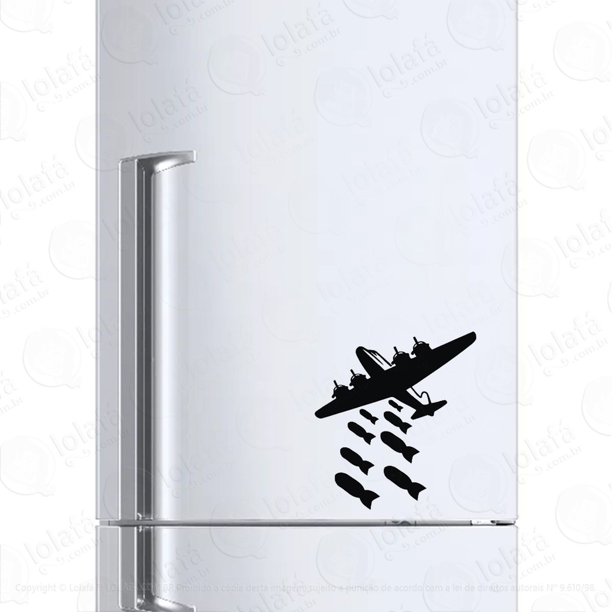 adesivo para geladeira avião bombardeiro de guerra mod:213