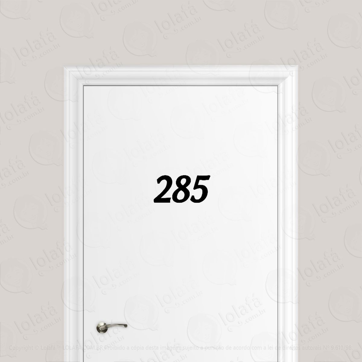 número residencial adesivo premium p/ porta  escolha 3 díg. mod:219