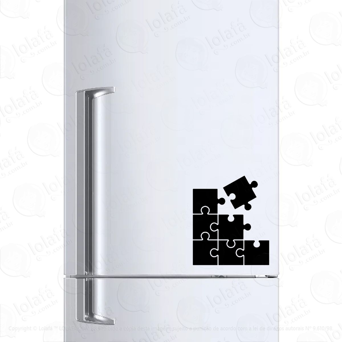 adesivo geladeira cervejeira quebra cabeça peças puzzle mod:250